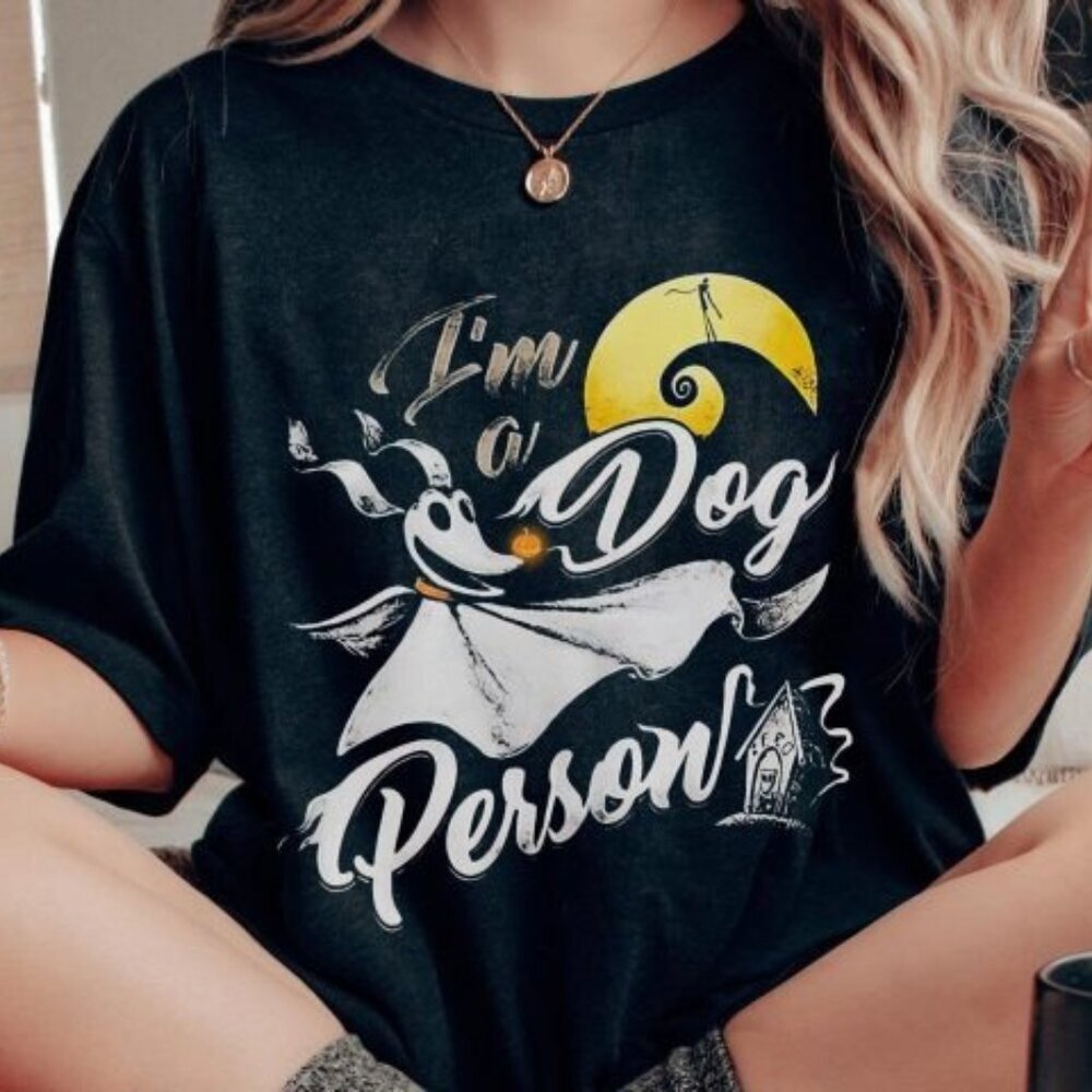 Zero Im A Dog Person Nightmare Before Christmas Halloween Graphic Tee 90